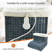 Lábmelegítő szőnyeg Mosható elektromos lábmelegítő párna 10 fokozatú fűtő lábfűtő huzatok Kellékek otthoni irodához