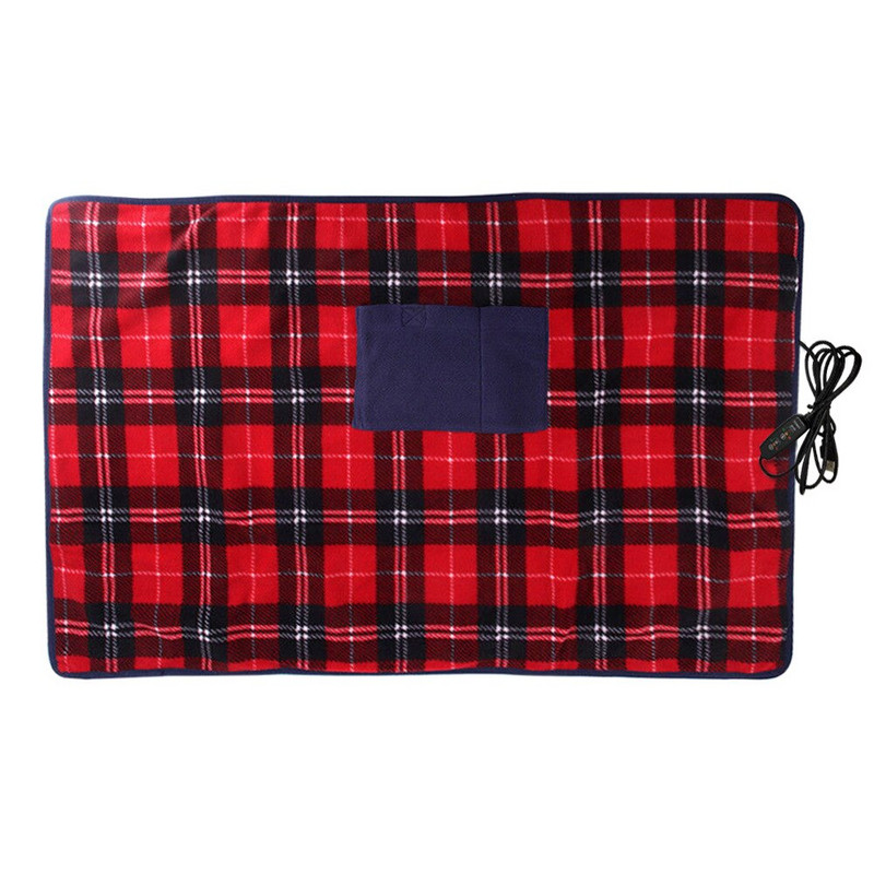 Elektrická vyhrievaná deka 88x65cm, prateľná v práčke s vreckami, USB vyhrievaná deka do spálne, nabíjateľná vyhrievaná deka na pohovku