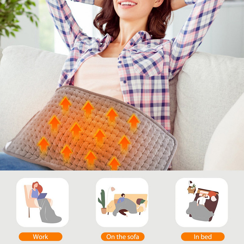 Zimná ohrievacia deka, 10-stupňové vyhrievacie podložky na telo, prateľná v práčke, vyhrievacia podložka na úľavu od bolesti kĺbov, zimný darček pre rodinu