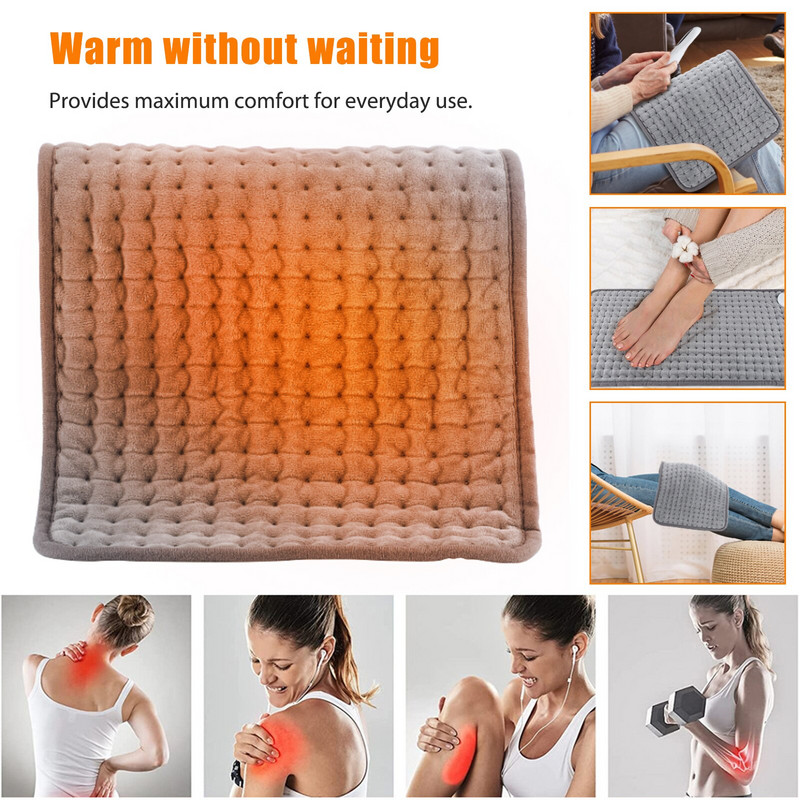 Zimná ohrievacia deka, 10-stupňové vyhrievacie podložky na telo, prateľná v práčke, vyhrievacia podložka na úľavu od bolesti kĺbov, zimný darček pre rodinu