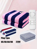 Elektrická deka pre domácnosť, inteligentná 220 V, jednoovládacia, dvojovládacia, matrace, udržiavanie tepla 1,8 m, inteligentná, bezpečná, vodotesná, načasovanie