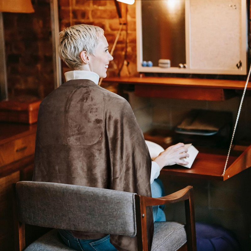 Pătură de încălzire din flanel, șal cald încălzit popular, pătură moale pentru încălzire prin USB, cu încălzire electrică, accesorii de iarnă