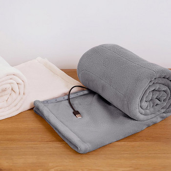 Стилно отоплително одеяло Едноцветно електрическо одеяло Удобно зимно на открито и закрито USB отоплително одеяло Пелерина Топли