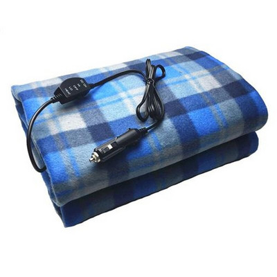Elektrická vyhrievaná deka do auta pre vodiča s 12V zástrčkou do zapaľovača 145x100cm teplá deka vykurovacie koberce rohožka zimná ohrievač tela