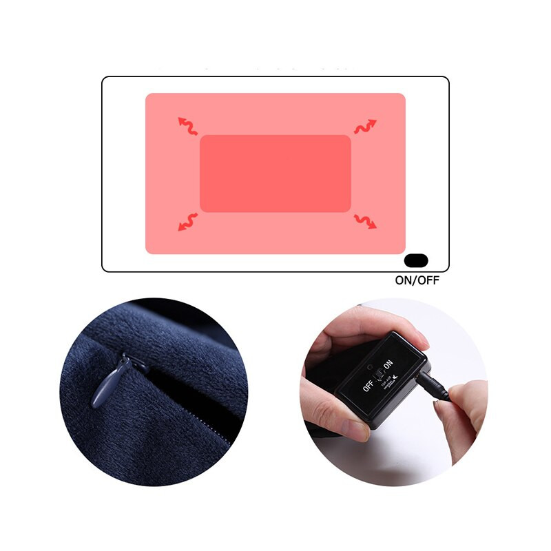 Elektrická vykurovacia deka s nabíjaním cez USB, horúce použitie, na cestovanie v aute, domácu kanceláriu, ženy, ohrievač v zime, prateľný, nastavenia tepla, vyhrievaný