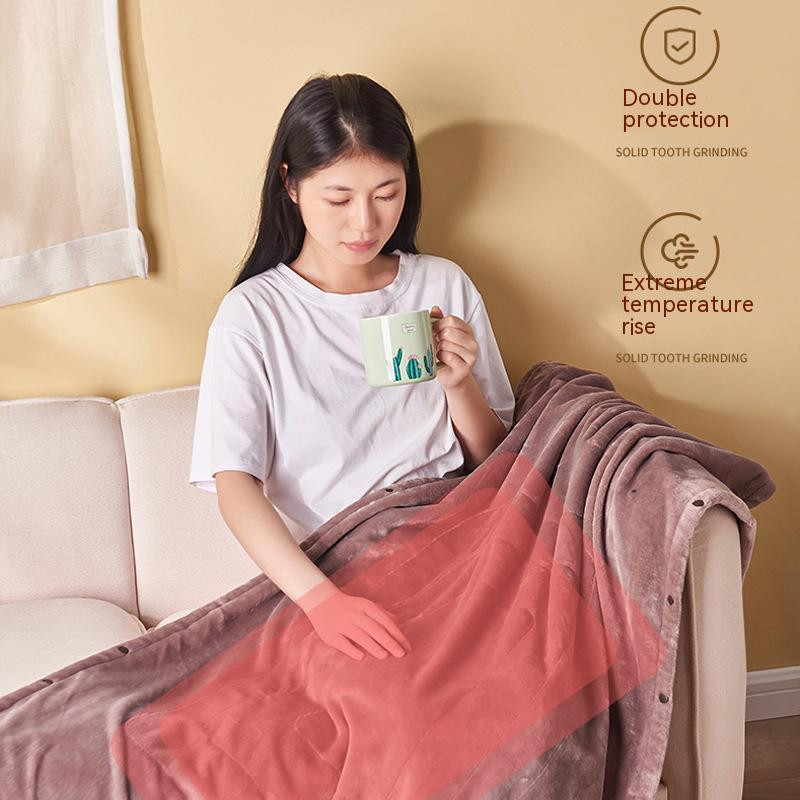 Elektrická deka s termostatom, nabíjanie cez USB, plyšová vyhrievaná deka, kancelárska deka na zdriemnutie, vyhrievaná šatka, zimná teplejšia deka na posteľ...