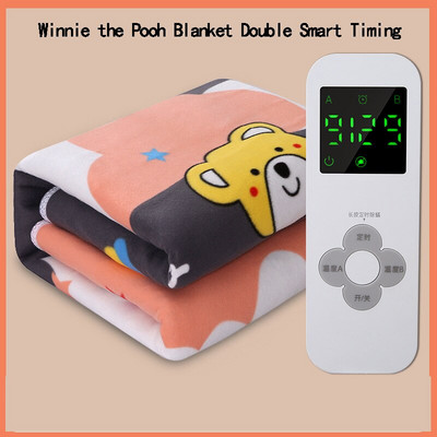 Elektrická deka s dvojitou teplotou a dvojitým ovládaním, zimná domáca elektrická matraca s inteligentným časovaním, vykurovacia ohrievacia deka