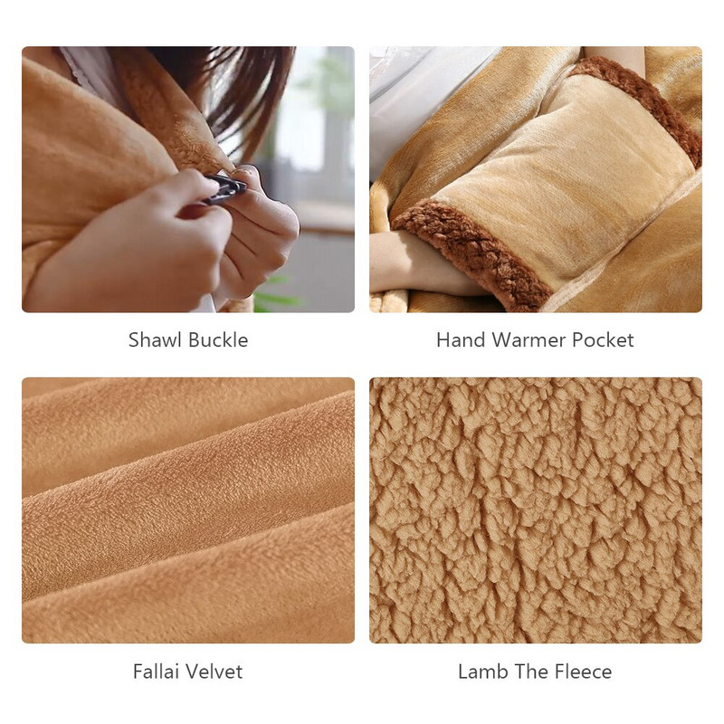 Elektrická deka s USB, hrubší ohrievač, prateľný v práčke, ohrievač postelí s termostatom, 60*80 cm, elektrická vykurovacia rohož pre domácu kanceláriu