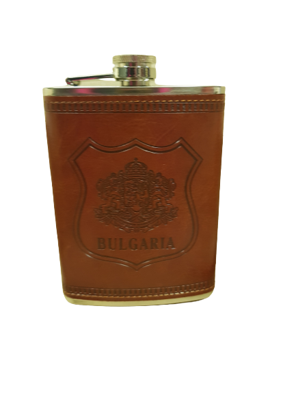 Бутилка Ahelos, България, За алкохол, Метал/Еко кожа