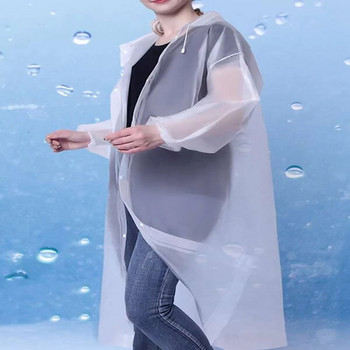 Модно яке за дъждобран Мъже и жени Удебелено преносимо водоустойчиво за възрастни яке за пътуване на открито Едно парче за еднократна употреба Eva Poncho