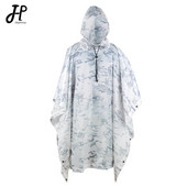 Υπαίθρια αδιάβροχα με κουκούλα Camo Poncho Στρατού Τακτικό Αδιάβροχο Κάμπινγκ Πεζοπορία Κυνήγι Κοστούμι Παρατήρησης Πτηνών Ταξίδι Rain Gears