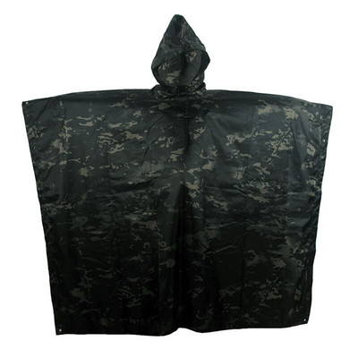Υπαίθρια αδιάβροχα με κουκούλα Camo Poncho Στρατού Τακτικό Αδιάβροχο Κάμπινγκ Πεζοπορία Κυνήγι Κοστούμι Παρατήρησης Πτηνών Ταξίδι Rain Gears