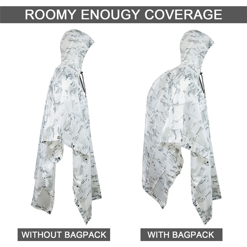 Õues kapuutsiga hingav vihmariided Camo Pontšo armee taktikaline vihmamantel Telkimine Matkamine Jahindus Linnuvaatlusülikond Reisi vihmavarustus