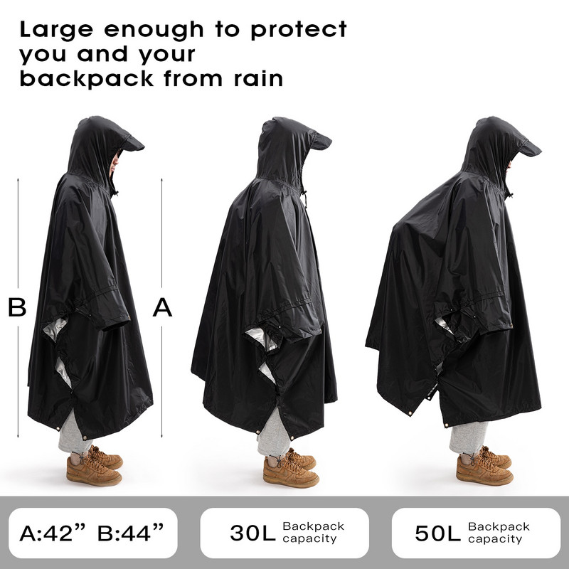 3 u 1 vanjska vojna vodootporna kabanica Kabanica Muška kabanica Ženska tenda od kiše Motocikl Kišni pončo Podloga za piknik