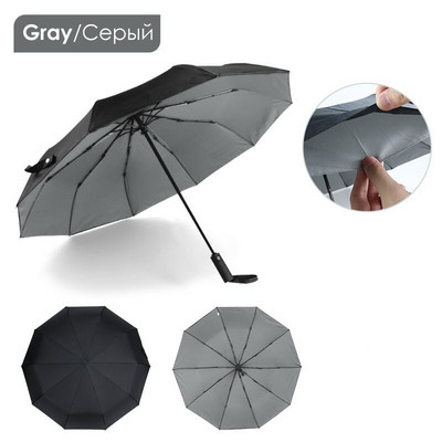 Dvostruki automatski sklopivi kišobran otporan na vjetar Ženski Muški Ten Bone Auto Luksuzni veliki poslovni kišobrani Muški kišni ženski suncobran na dar