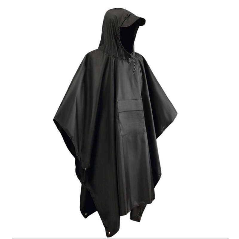 3 u 1 Vodootporni kišni kaput s kapuljačom Ženska poliesterska tkanina Muška kabanica Kaput Izdržljiva tenda Pončo za kišu Podloga otporna na vlagu