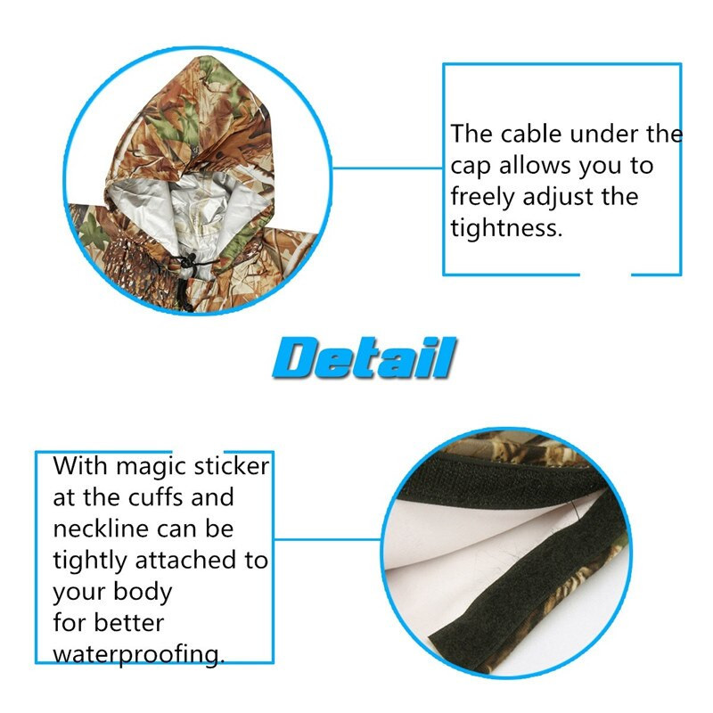 3 u 1 Pončo za planinarenje Kišni kaput Ruksak Vodootporna cerada s kapuljačom Pončo za lov Vanjski kamp Šator Prostirka Tenda Zaklon