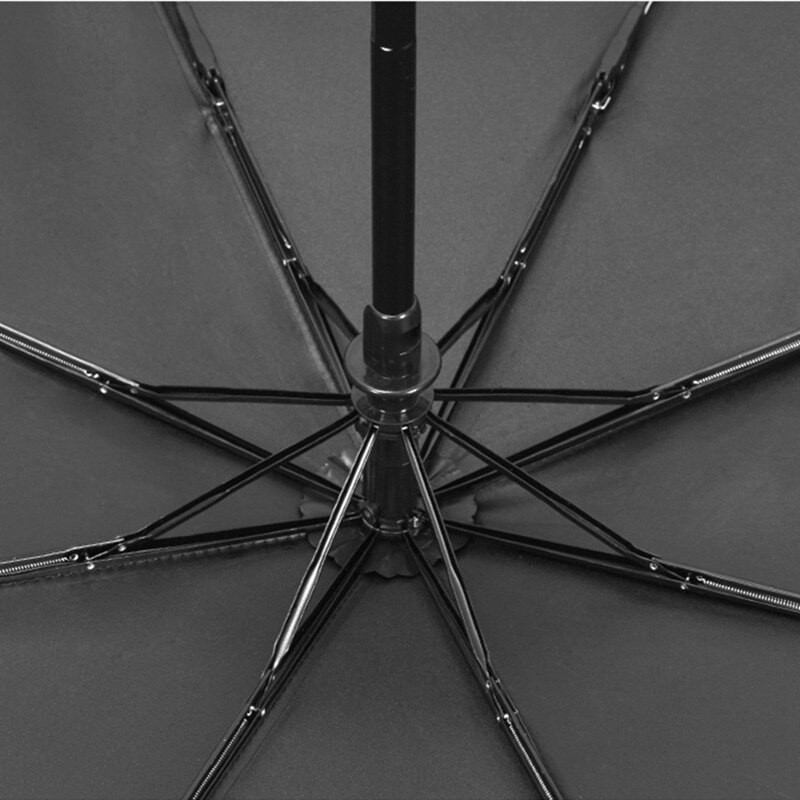 Automatický dáždnik proti dažďu a slnku, čierny povlak, anti-UV, 3-skladací, vetruodolný, automatický luxusný, veľký, vetruodolný, dámsky, pánsky, 8 rebier