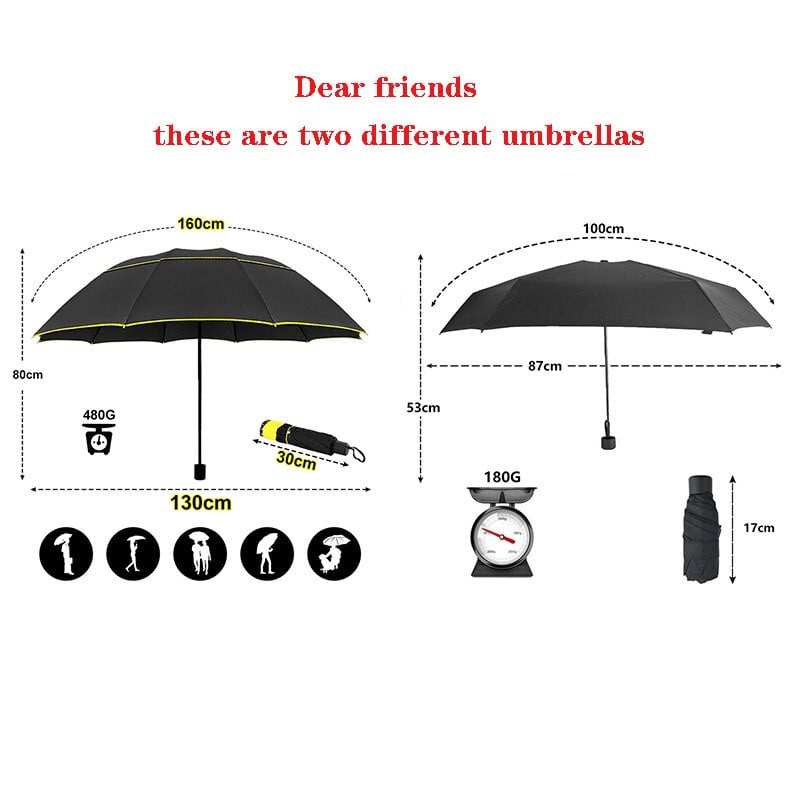 Супер голям 130 см чадър с най-високо качество Мъжки дъждовни женски ветроустойчиви Paraguas Мъжки дамски слънчеви 3 наводнени модни бизнес мъжки чадъри