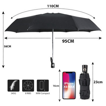 Mini Pocket Automatic Ombrella Rain Women 5 Πτυσσόμενη εξαιρετικά ελαφριά ανδρική ομπρέλα ταξιδιού Μαύρη επίστρωση Φορητή ομπρέλα δώρων εξωτερικού χώρου