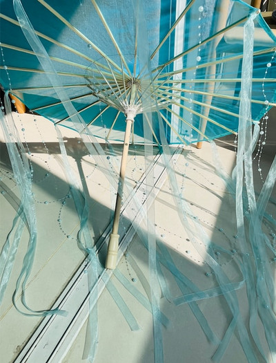 Kineski Japan Pređa Nauljeni papir Svilena tkanina Kišobran Kostim Drevna kineska princeza Kišobran Drama Bijeli obrt kišobran Cosplay