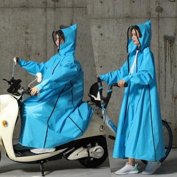 2021 Гореща разпродажба EVA дъждобран Дамско/мъжко пончо с качулка с цип Мотоциклетно дъждобран Дълго стилно туристическо пончо Екологично яке за дъжд