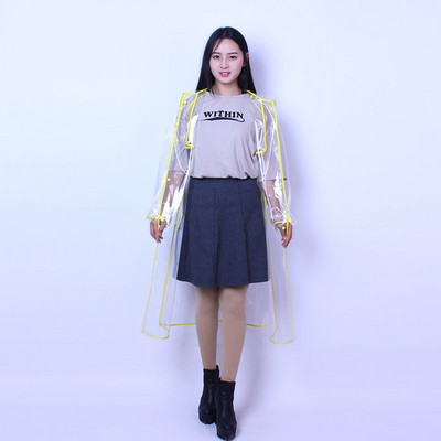 Modni dugi prozirni EVA kišni kaput Žene, odrasli muškarci Kabanica Nepropusna vodootporna jakna Plašt za planinarenje Putovanja Kampiranje