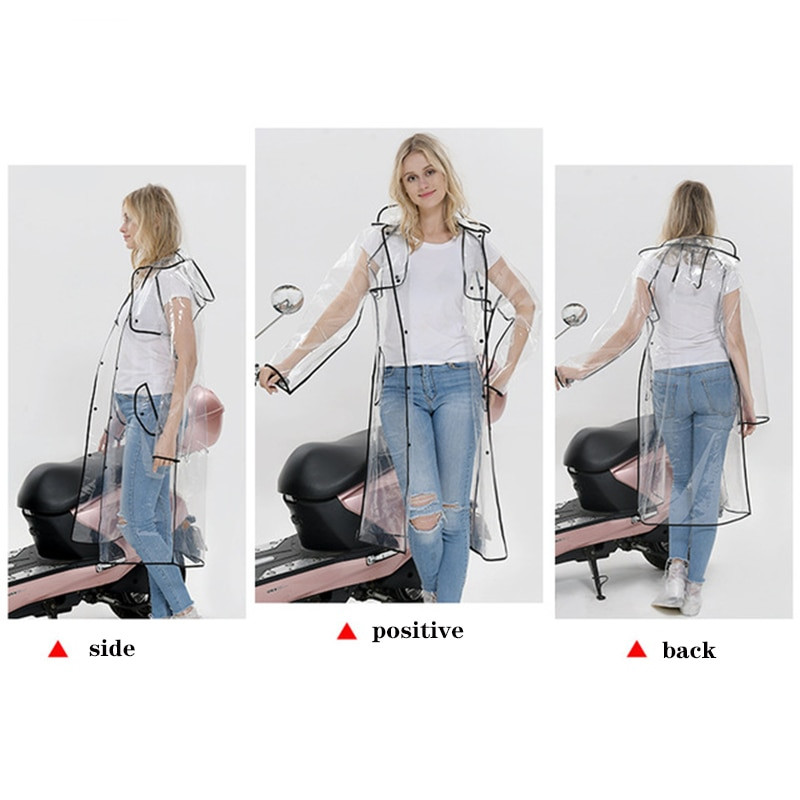 Modni dugi prozirni EVA kišni kaput Žene, odrasli muškarci Kabanica Nepropusna vodootporna jakna Plašt za planinarenje Putovanja Kampiranje