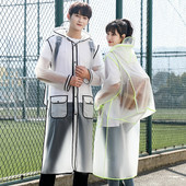 Módne dámske priehľadné plastové pláštenky EVA pre mužov, cestovné nepremokavé pláštenky pre dospelých, ktoré pojmú batoh a pláštenky