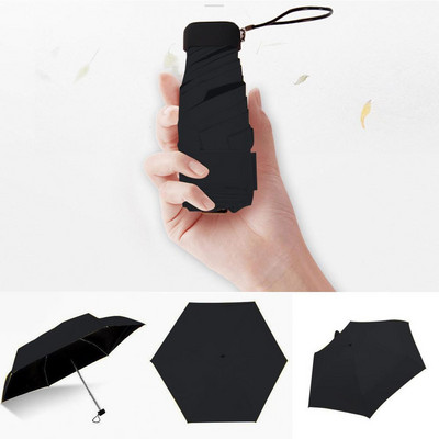 Mini umbrelă de buzunar ușoară ploaie femei rezistente la vânt Durabil 5 umbrele de soare pliabile de protecție solară portabilă umbrelă de soare pentru femei