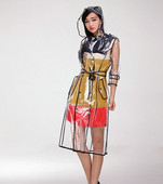 Impermeabil Transparent Plastic Transparente Lungi Doamne Impermeabile Femei Barbati Moda Manta de ploaie Jachete Cu gluga cu centura