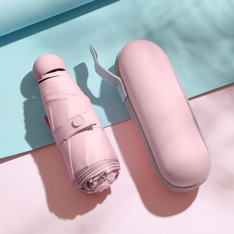 Чадър за слънце Много малък мини чадър Винилов чадър Джоб Слънцезащитен и ултравиолетова защита Чадър