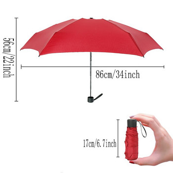Мини джобен чадър Дамски UV Малки чадъри 180g Дъжд Дамски Водоустойчив Мъжки Слънчев чадър Удобен момичета Пътуване Parapluie Kid
