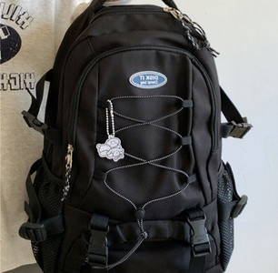 Vyriška tekstilinė kuprinė su raišteliais ir plastikiniu užsegimu