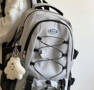 Vyriška tekstilinė kuprinė su raišteliais ir plastikiniu užsegimu