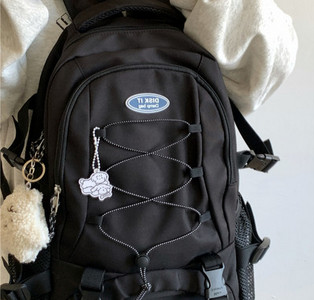 Vyriška tekstilinė kuprinė su raišteliais ir plastikiniu užsegimu