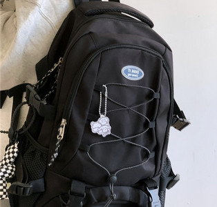 Vyriška tekstilinė kuprinė su raišteliais ir plastikiniu užsegimu