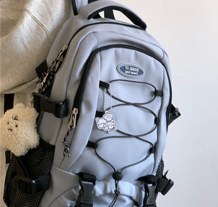 Vyriška tekstilinė kuprinė su raišteliais ir plastikiniu užsegimu