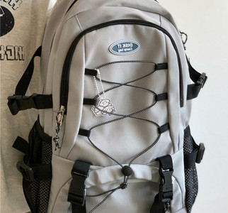 Vyriška tekstilinė kuprinė su raišteliais ir plastikiniu užsegimu