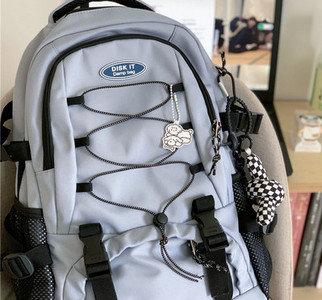 Vyriška tekstilinė kuprinė su raišteliais ir plastikiniu užsegimu