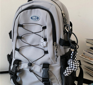 Vyriška tekstilinė kuprinė su raišteliais ir plastikiniu užsegimu