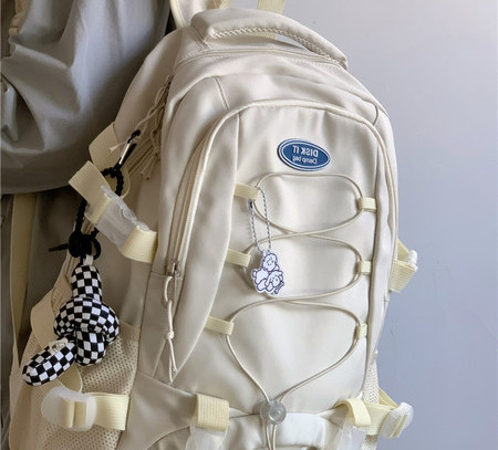 Vyriška tekstilinė kuprinė su raišteliais ir plastikiniu užsegimu