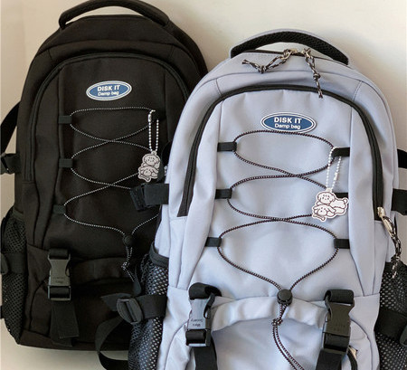 Vyriška tekstilinė kuprinė su raišteliais ir plastikiniu užsegimu