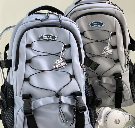 Vyriška tekstilinė kuprinė su raišteliais ir plastikiniu užsegimu