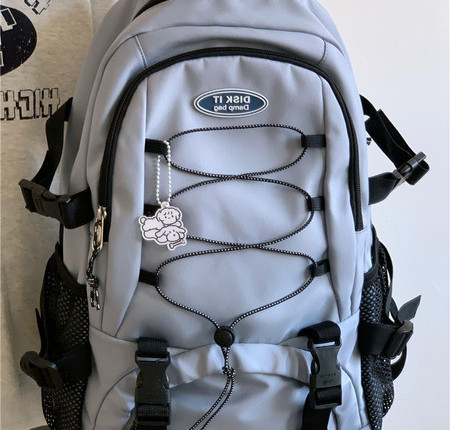 Vyriška tekstilinė kuprinė su raišteliais ir plastikiniu užsegimu