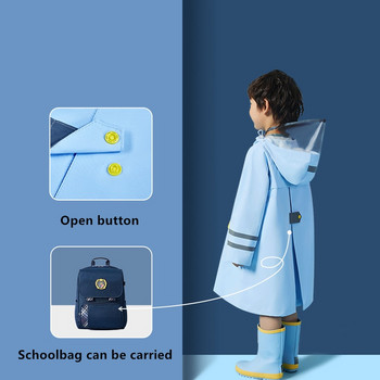 Παχύ παιδικό παλτό βροχής Αδιάβροχο αδιάβροχο εξωτερικού χώρου Παιδικό αντιανεμικό πόντσο για αγόρια για κορίτσια Χειμερινά φοιτητικά αδιάβροχα