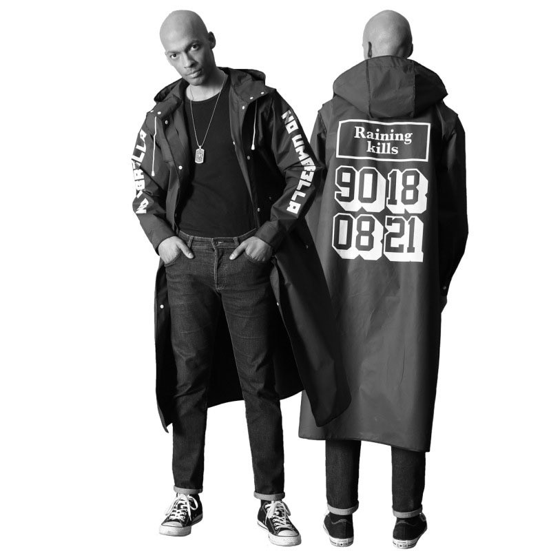 Felnőtt hosszú esőkabát férfi női vízhatlan esőruházat EVA fekete kültéri túrautazás vízálló kapucnis esőkabát poncsó vastagított