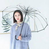 Umbrelă pentru copii de înaltă calitate, transparentă, umbrelă mare cu mâner lung, bărbați, femei, ploaie, modă, solidă, automată, creativă, ploioasă, clară