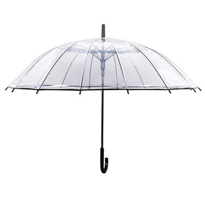 Umbrelă pentru copii de înaltă calitate, transparentă, umbrelă mare cu mâner lung, bărbați, femei, ploaie, modă, solidă, automată, creativă, ploioasă, clară
