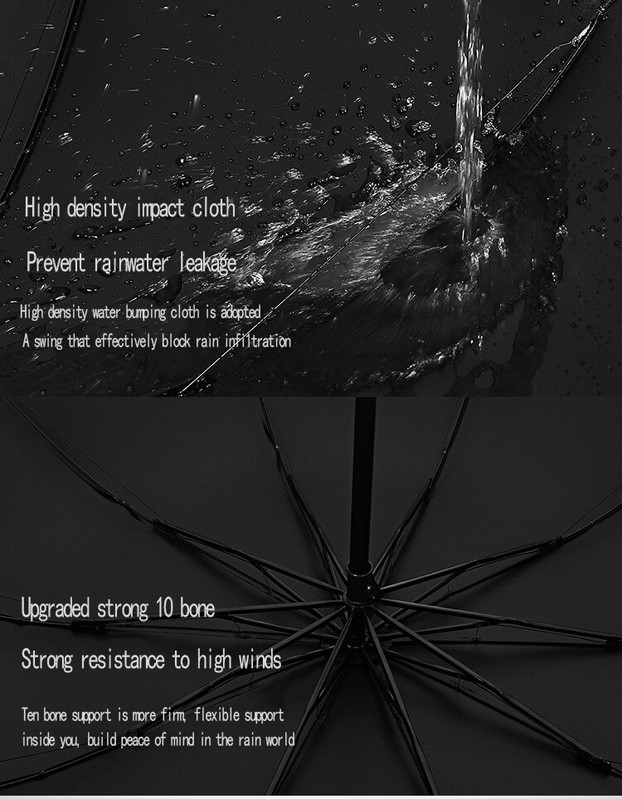 126 cm didelis aukščiausios kokybės skėtis, atsparus vėjui, apsauga nuo UV spindulių, automobilių prabangūs dideli verslo skėčiai, moteriški, vyriški, dešimt kaulo skėčiai